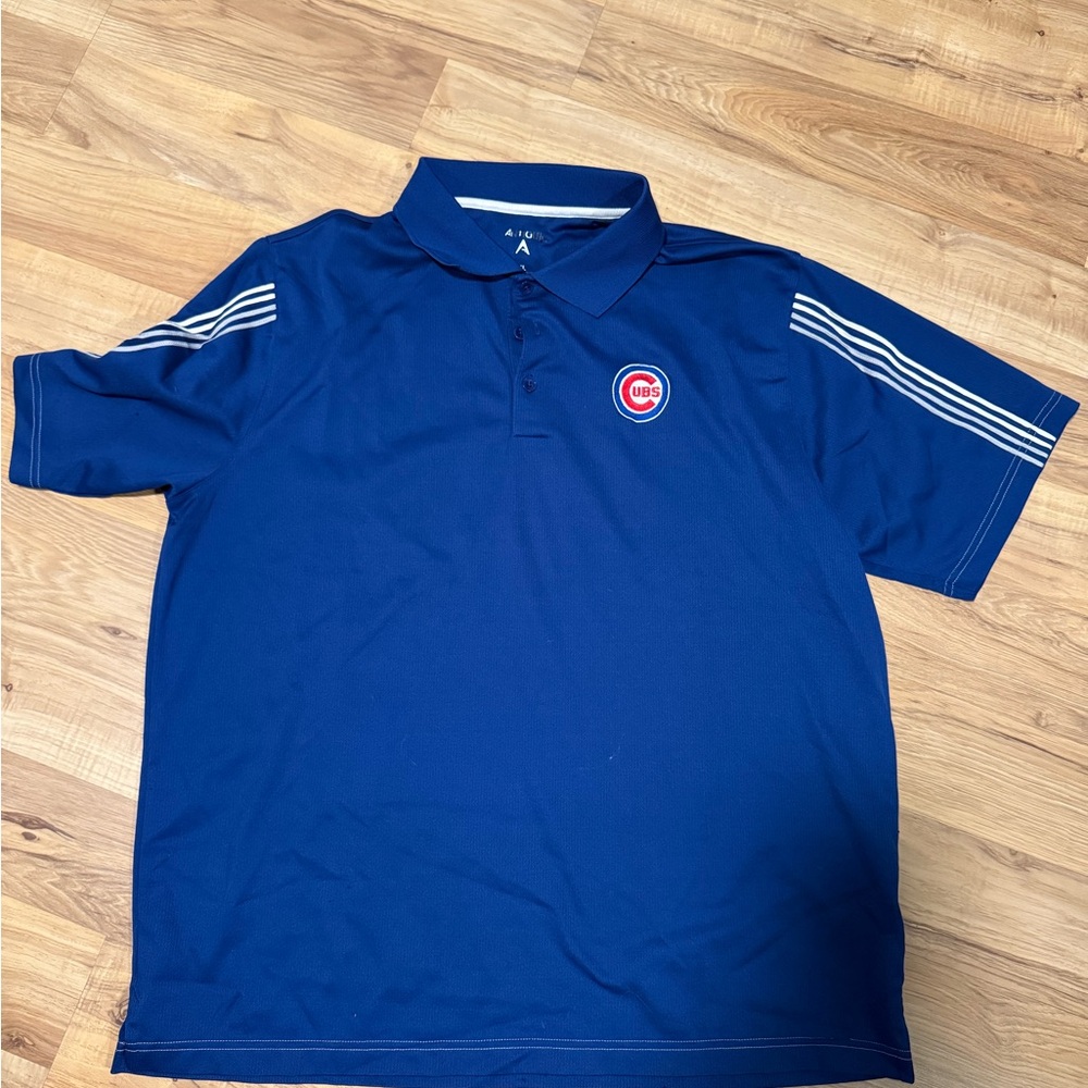 Antigua Men's Navy Polo Shirt with White Accents